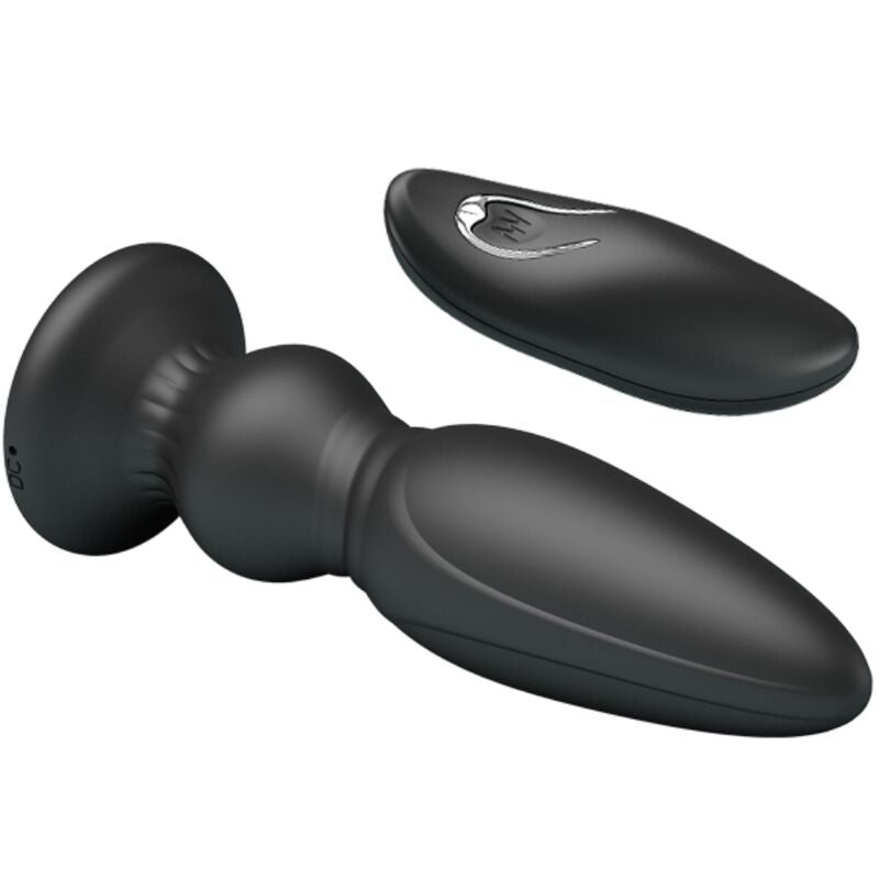 MR PLAY - PUISSANT VIBRATEUR TÉLÉCOMMANDE PLUG ANAL NOIR - Sensualia