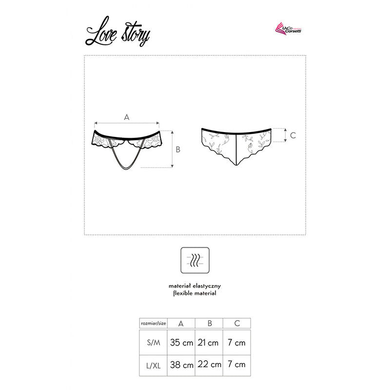 LIVCO CORSETTI FASHION - LOVE STORY LC 90679 PANTY NEGRO - Sensualia