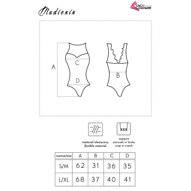 LIVCO CORSETTI FASHION - MUDIENIN LC 90654 BODY NEGRO - Sensualia