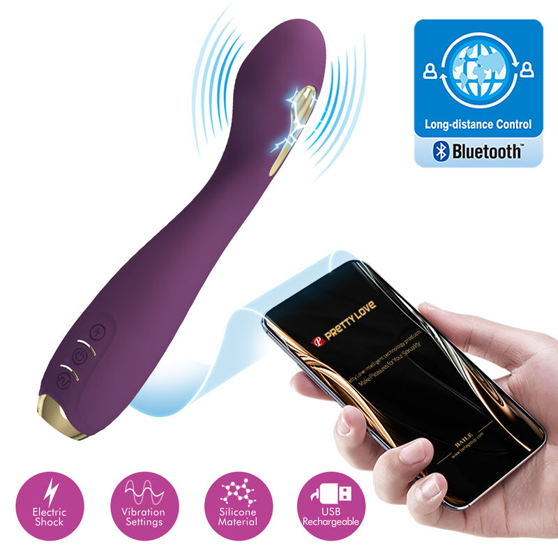 PRETTY LOVE - HECTOR ELECTROSHOCK VIBRATEUR PAR APP CONTROL VIOLET - Sensualia