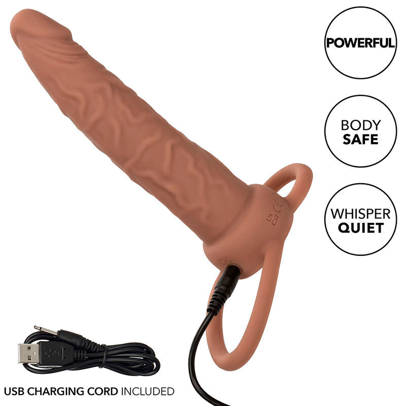 CALEXOTICS - PERFORMANCE MAXX RECHARGEABLE DOUBLE PÉNÉTRATEUR PEAU BRUN - Sensualia