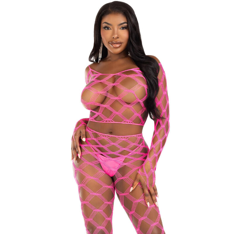 LEG AVENUE - TOP & LEGGINS HARDCORE VERDE - Sensualia