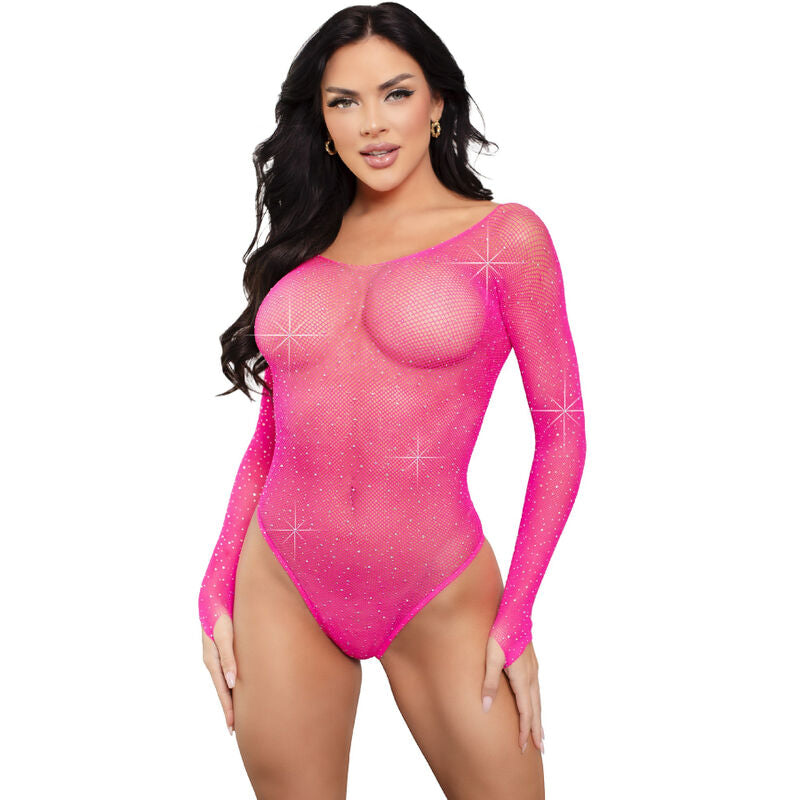 LEG AVENUE - BODY REJILLA CRISTALIZADA VERDE - Sensualia