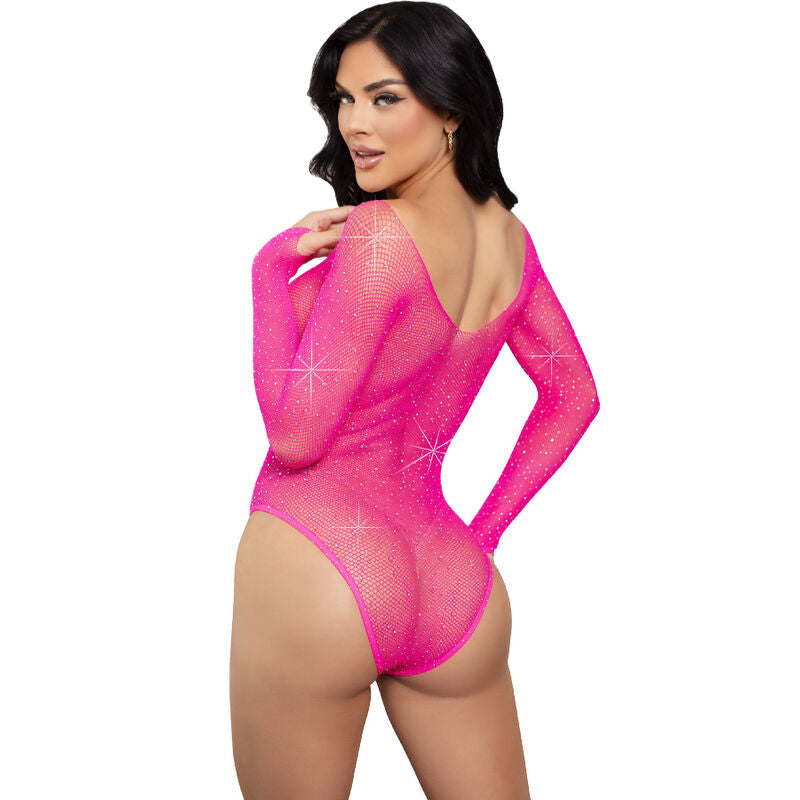 LEG AVENUE - BODY REJILLA CRISTALIZADA VERDE - Sensualia