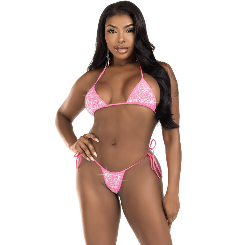 LEG AVENUE - BIKINI DIAMANTES NEGRO - Sensualia