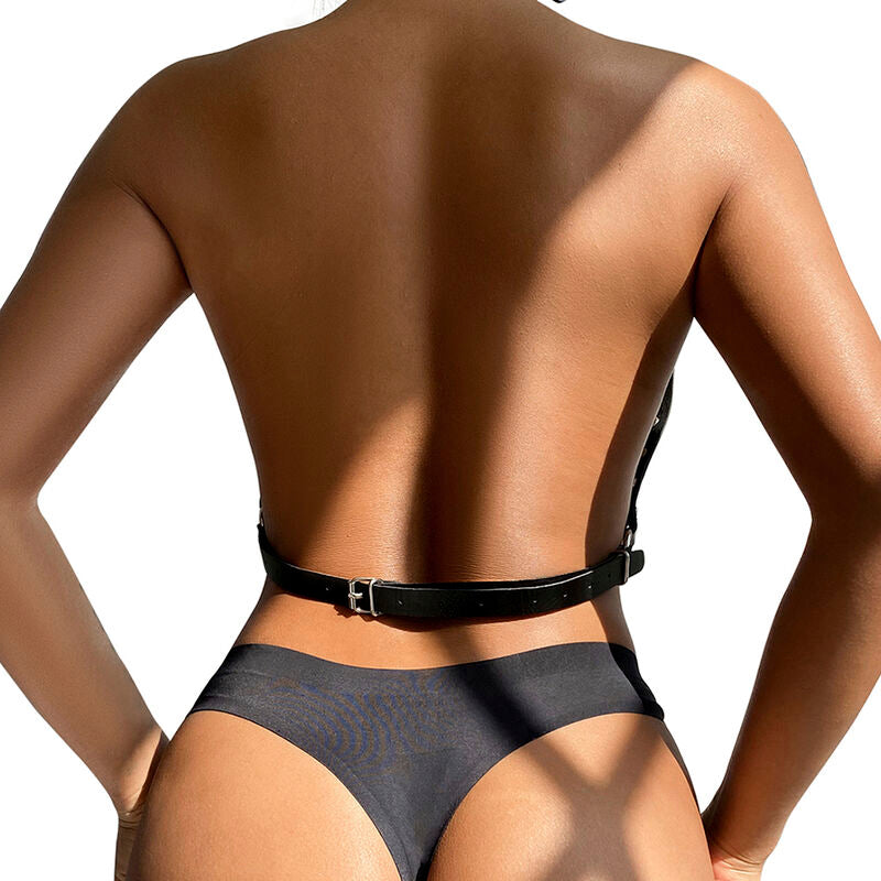 SUBBLIME - HARNAIS POITRINE AVEC GRANDES CHAÎNE S ANNEAUX TAILLE UNIQUE - Sensualia