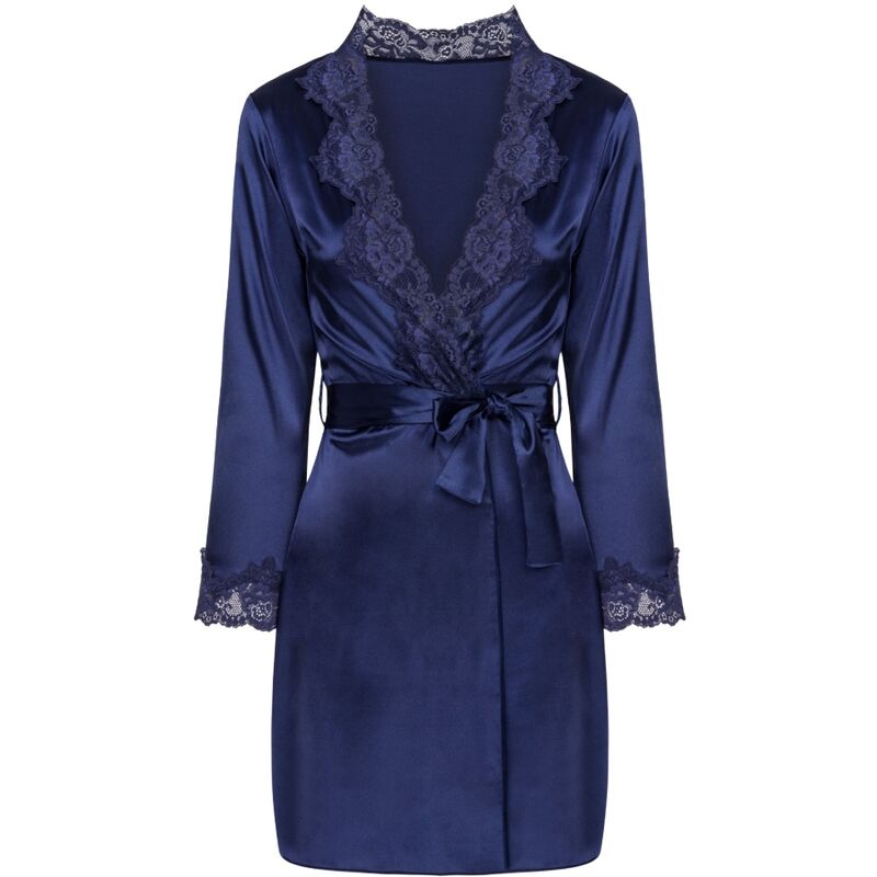 LIVCO CORSETTI FASHION - JACQUELINE LC 90249 BATA + CAMISA + PANTY AZUL MARINO S/M - Sensualia