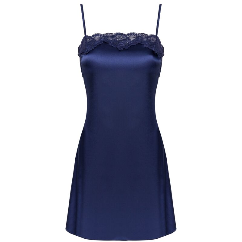 LIVCO CORSETTI FASHION - JACQUELINE LC 90249 BATA + CAMISA + PANTY AZUL MARINO S/M - Sensualia