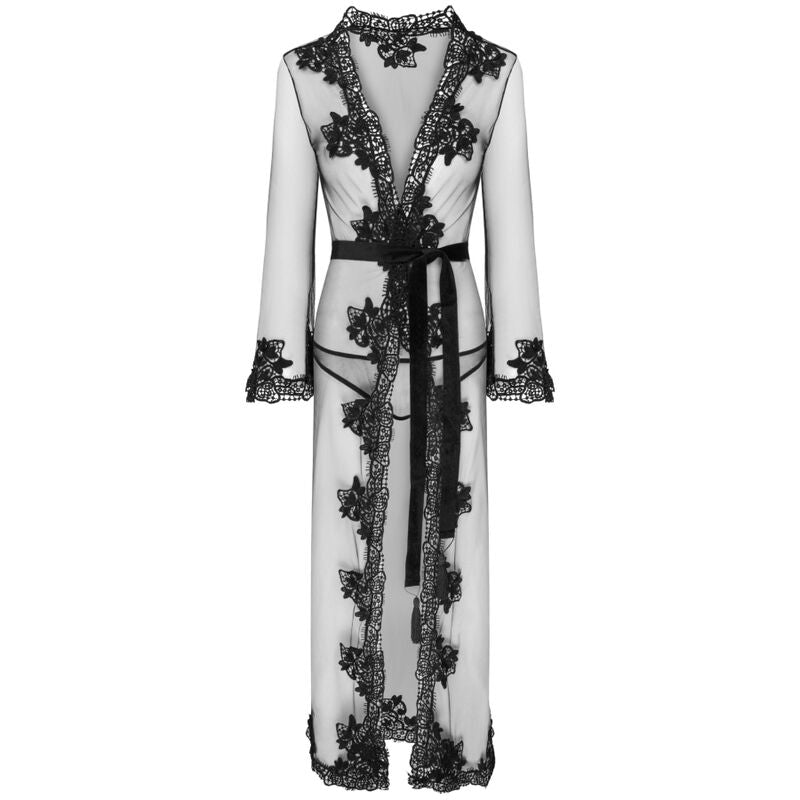 LIVCO CORSETTI FASHION - ROBE NOKINA LC XG055 + CULOTTE NOIR TAILLE UNIQUE - Sensualia