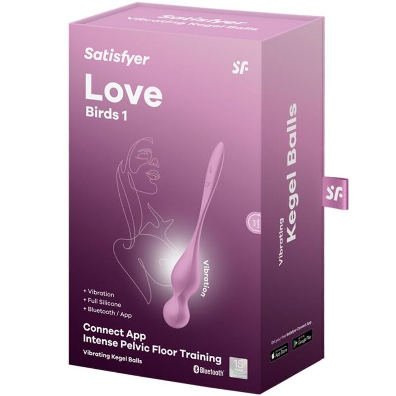 SATISFYER - BALLES VIBRANTES DE KEGEL LOVE BIRDS ROSE - Sensualia