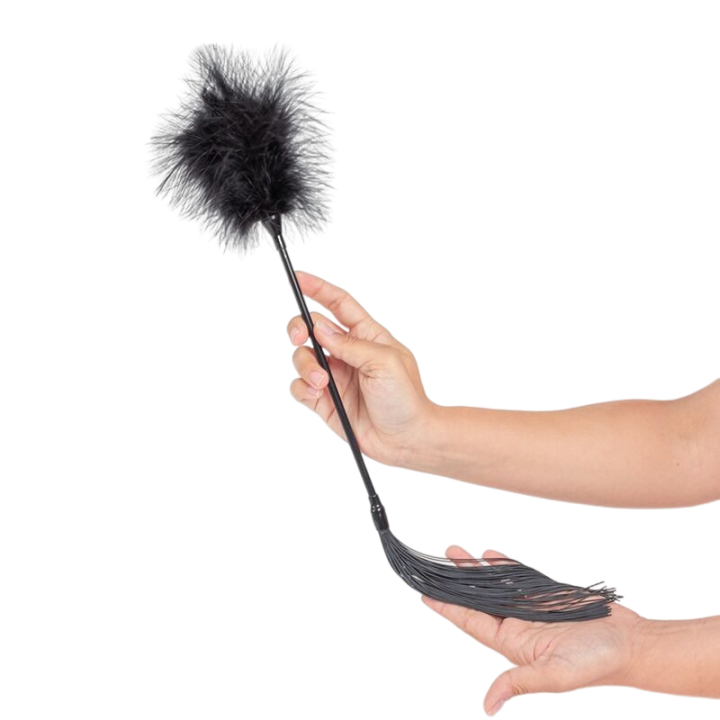 SECRET PLAY - DUSTER + FOUET NOIR - Sensualia