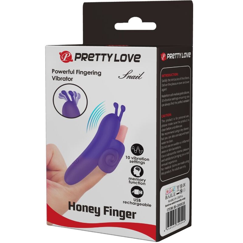 PRETTY LOVE - SNAIL PUISSANT STIMULATEUR DE DOIGTS VIOLET - Sensualia