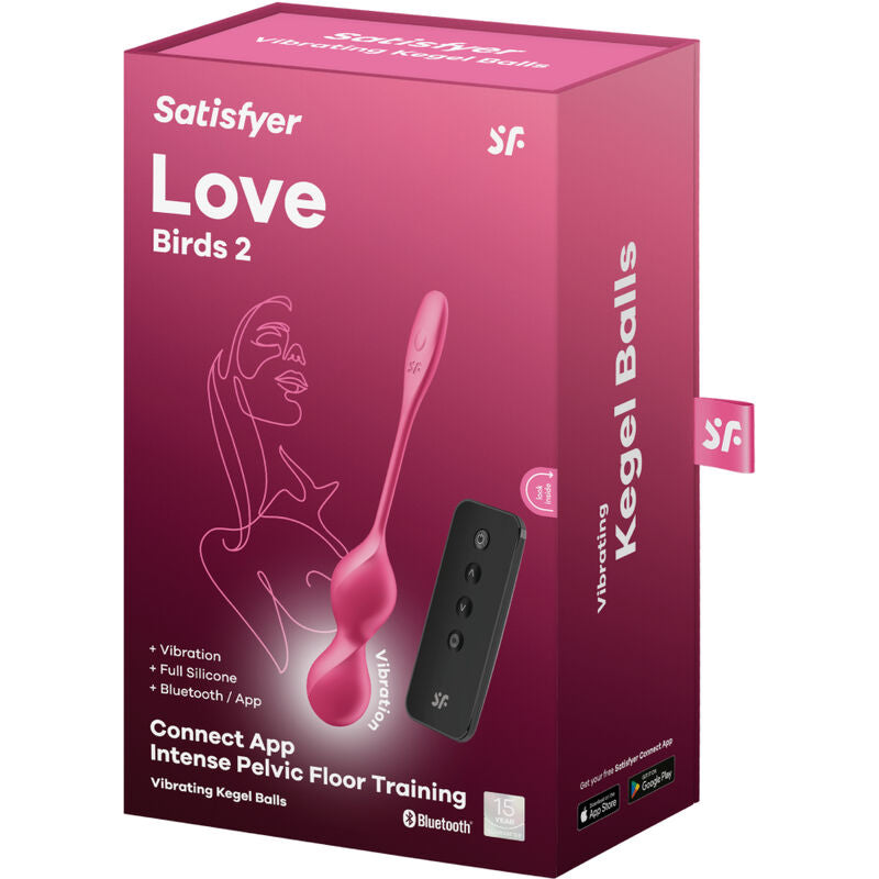 SATISFYER - LOVE BIRDS 2 BALLES VIBRANTES DE KEGEL + APPLICATION GRATUITE - Sensualia