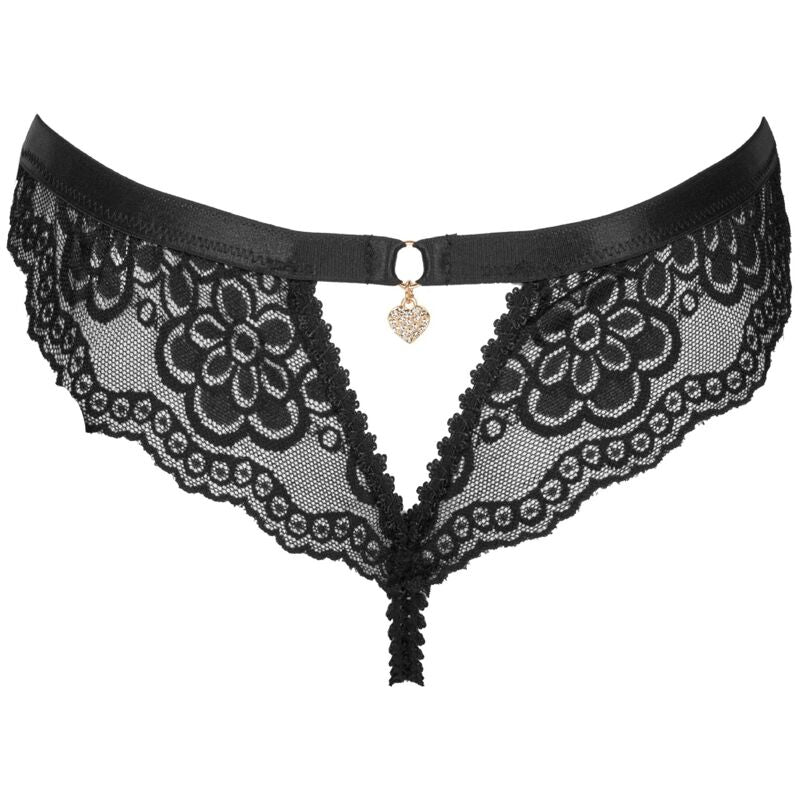 LIVCO CORSETTI FASHION - OKSURIN PANTY CON APERTURA NEGRO - Sensualia
