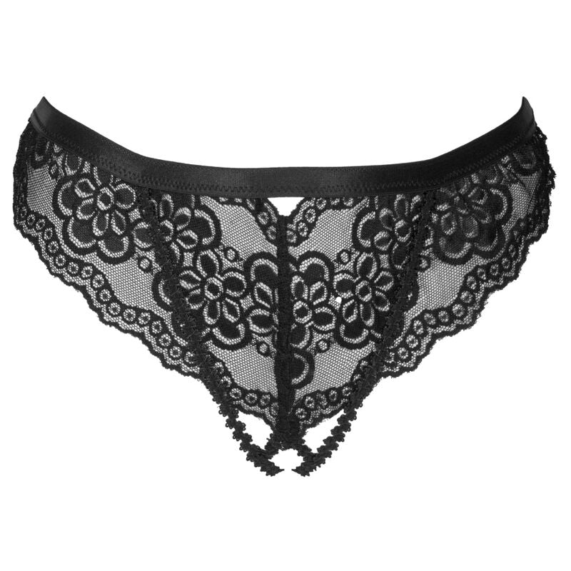 LIVCO CORSETTI FASHION - OKSURIN PANTY CON APERTURA NEGRO - Sensualia