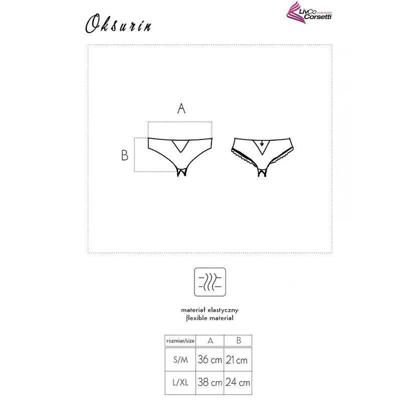 LIVCO CORSETTI FASHION - OKSURIN PANTY CON APERTURA NEGRO - Sensualia