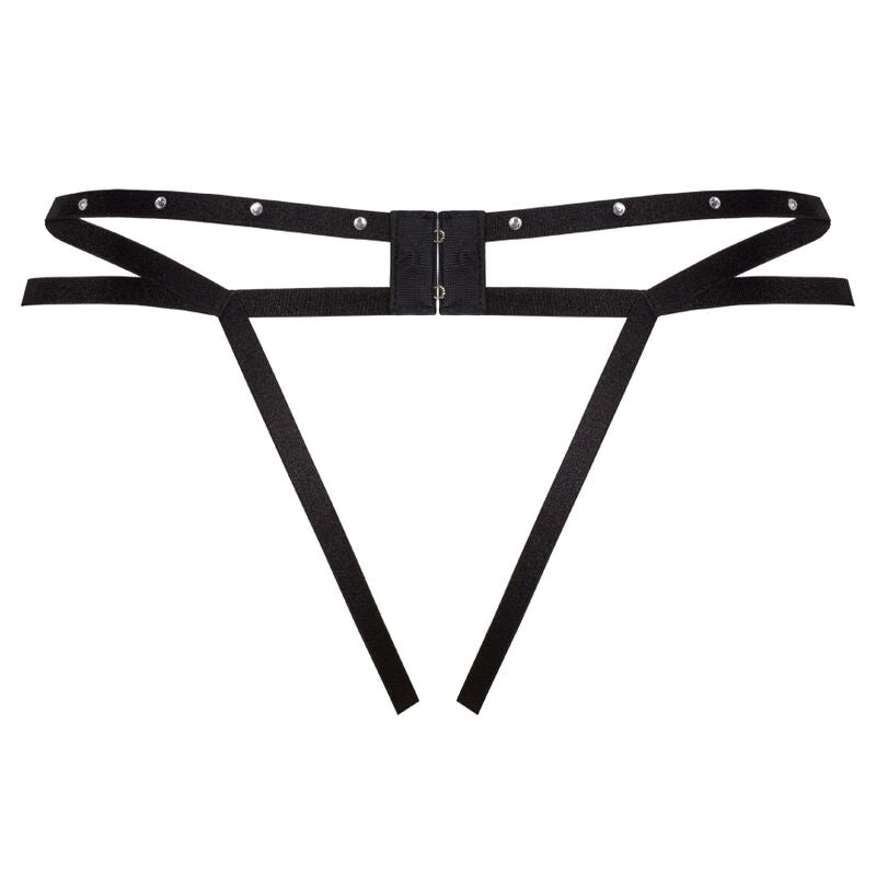 LIVCO CORSETTI FASHION - NOMADE TANGA CROTCHLESS NEGRO - Sensualia