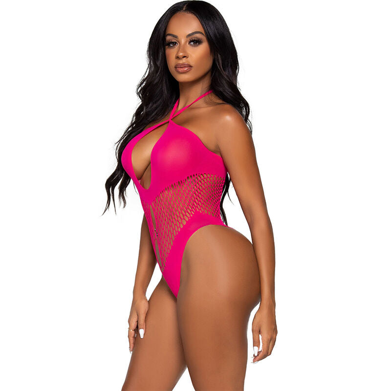LEG AVENUE - BODY ESCOTE ABIERTO & CRUZADO VIOLETA - Sensualia