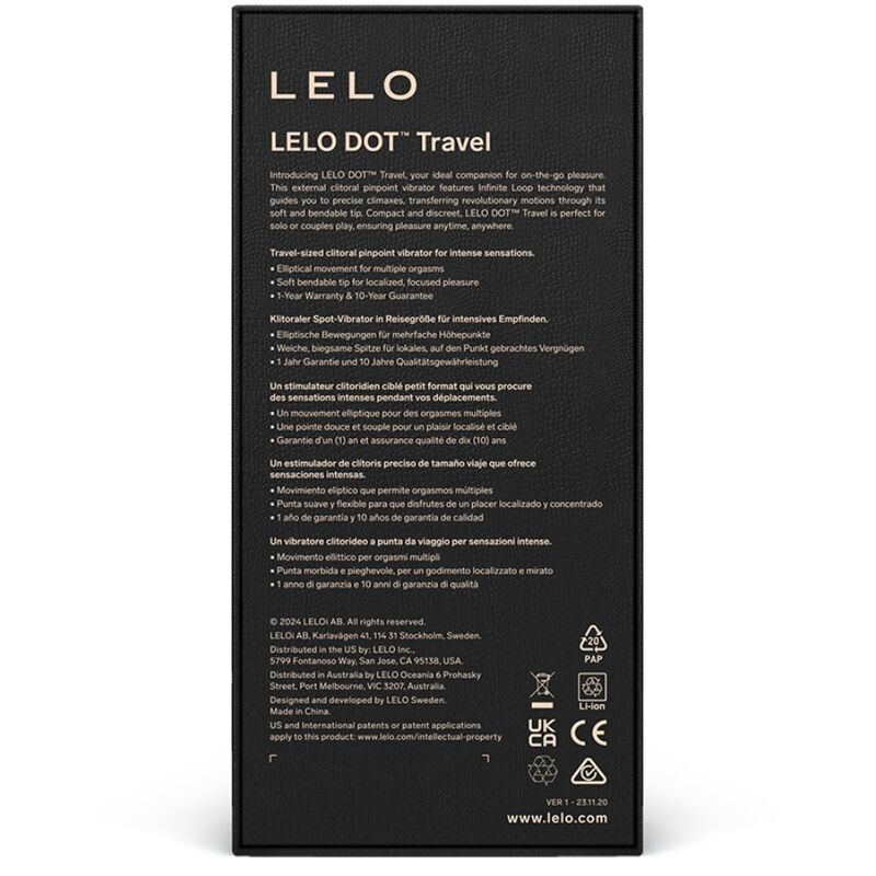 LELO - DOT TRAVEL STIMULATEUR DE CLITORIS VIOLET - Sensualia