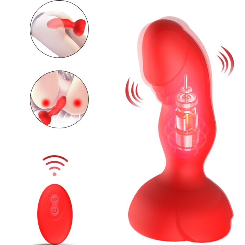 ARMONY - EXTREME A BLOOM VIBRATEUR ROSE ET PLUG ANAL TÉLÉCOMMANDE ROUGE - Sensualia