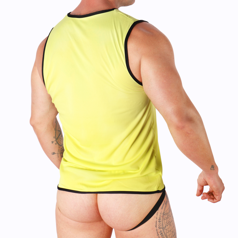 MACHO - T-SHIRT JAUNE S/M - Sensualia
