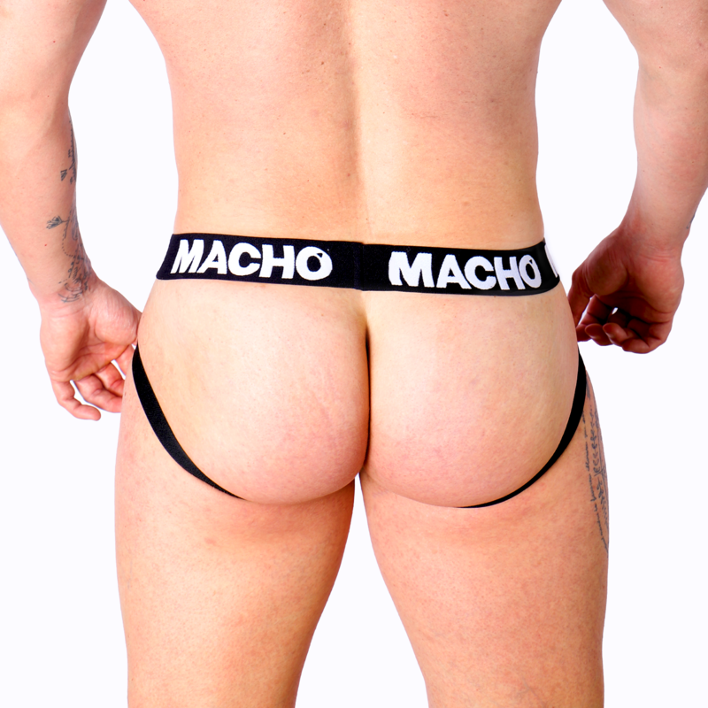 MACHO - MX27GR JOCK CUERO GRIS BEIGE XL - Sensualia