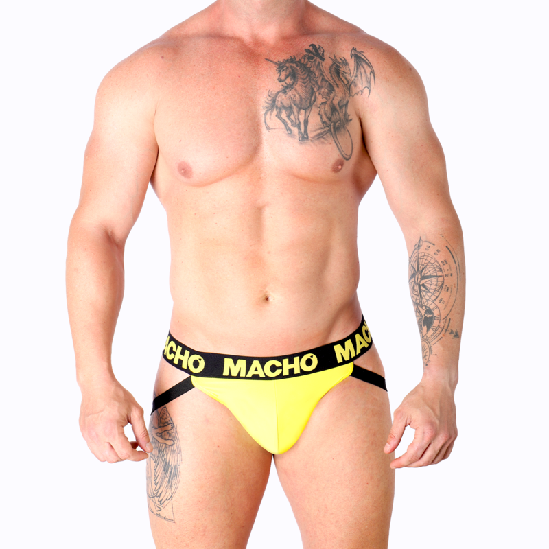MACHO - MX25A JOCK AMARILLO LYCRA S - Sensualia