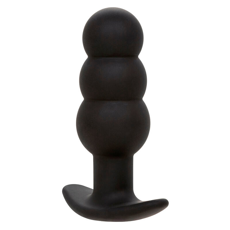 CALEXOTICS - ROCK BOTTOM PLUG ANAL PERLÉ 10 VIBRATIONS SILICONE NOIR - Sensualia