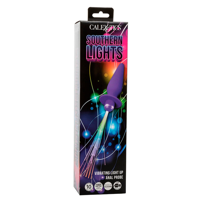 CALEXOTICS - SOUTHERN LIGHTS LIGHT UP PLUG ANAL10 VIBRATIONS SILICONE VIOLET - Sensualia