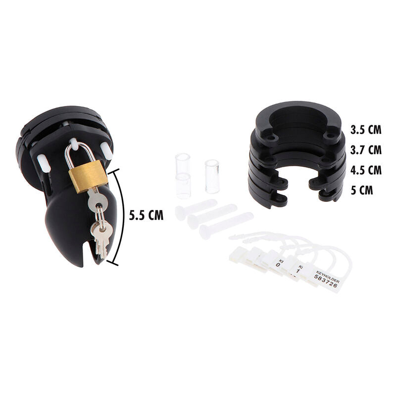 HIDDEN DESIRE - EXTREME CAGE DE CHASTETÉ SILICONE TAILLE S NOIR - Sensualia