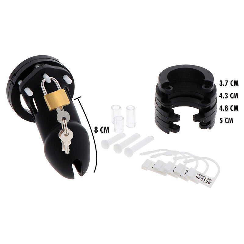 HIDDEN DESIRE - EXTREME CAGE DE CHASTETÉ SILICONE TAILLE L NOIR - Sensualia