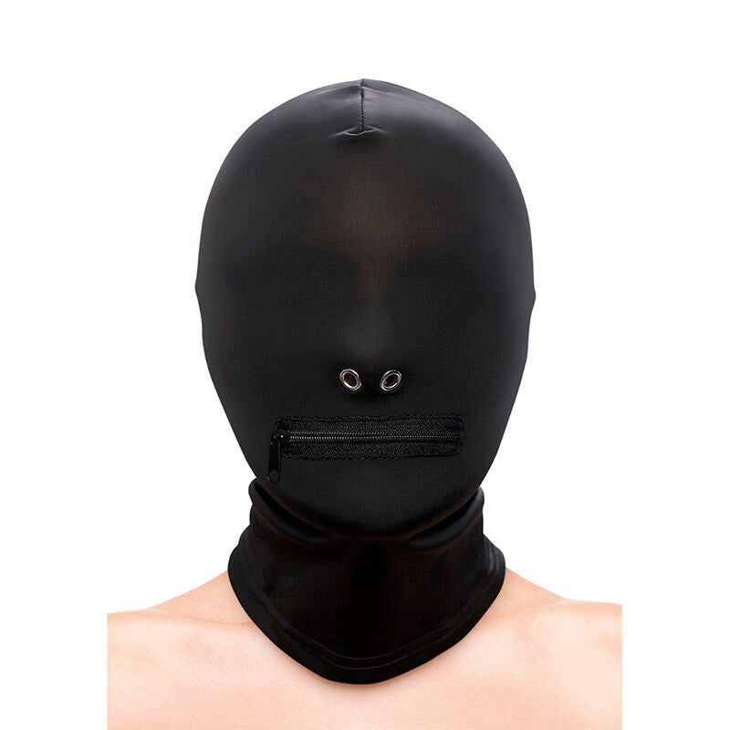 NS NOVELTIES - FETISH & FASHION CAGOULE FERMÉE À FERMETURE ÉCLAIR NYLON NOIR - Sensualia
