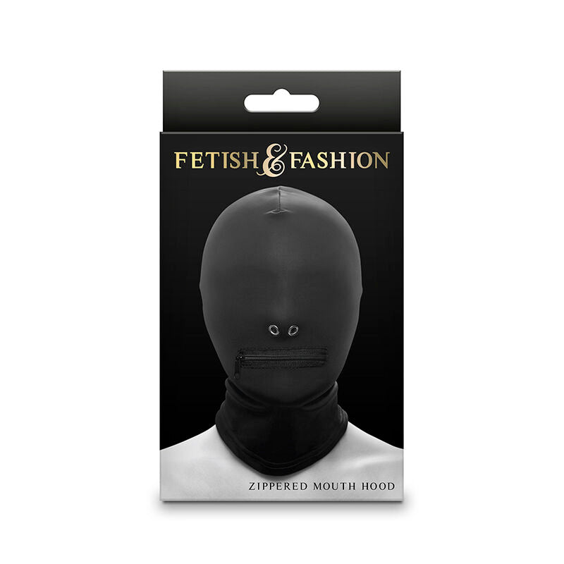 NS NOVELTIES - FETISH & FASHION CAGOULE FERMÉE À FERMETURE ÉCLAIR NYLON NOIR - Sensualia
