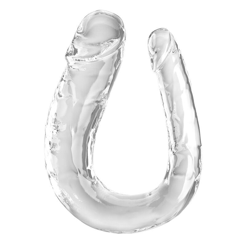 KING COCK - DOUBLE TROUBLE DOUBLE GODE 44 CM TRANSPARENT - Sensualia