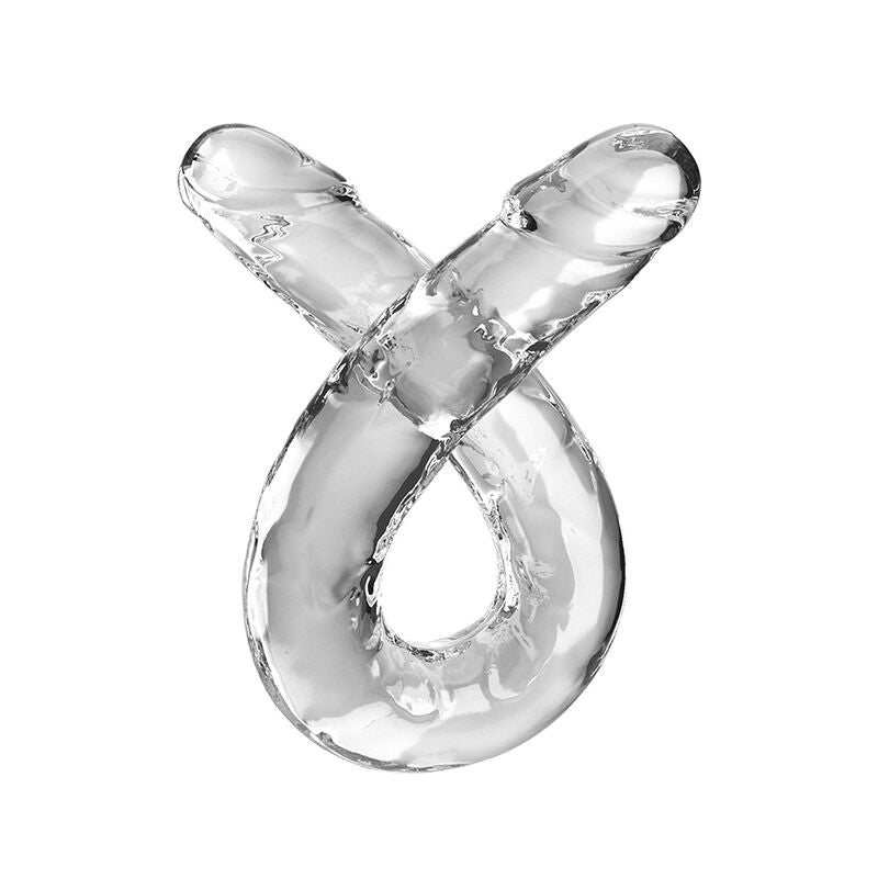 KING COCK - DOUBLE TROUBLE DOUBLE GODE 46 CM TRANSPARENT - Sensualia