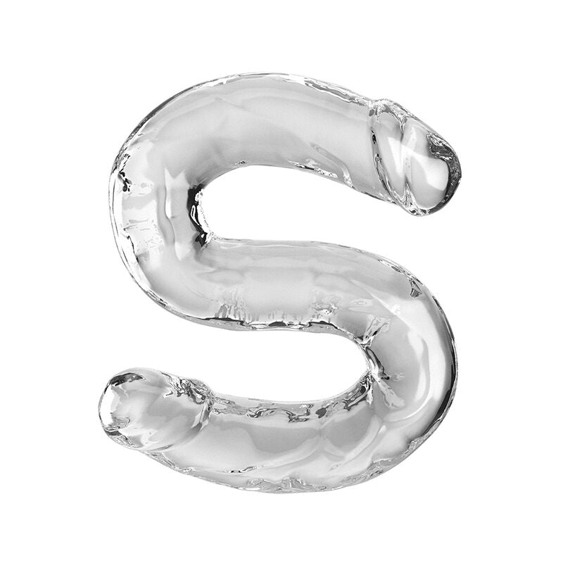 KING COCK - DOUBLE TROUBLE DOUBLE GODE 46 CM TRANSPARENT - Sensualia
