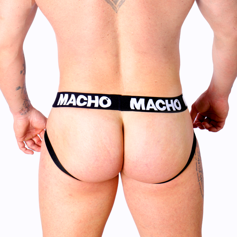 MACHO - MX25NC JOCK CUERO NEGRO - Sensualia