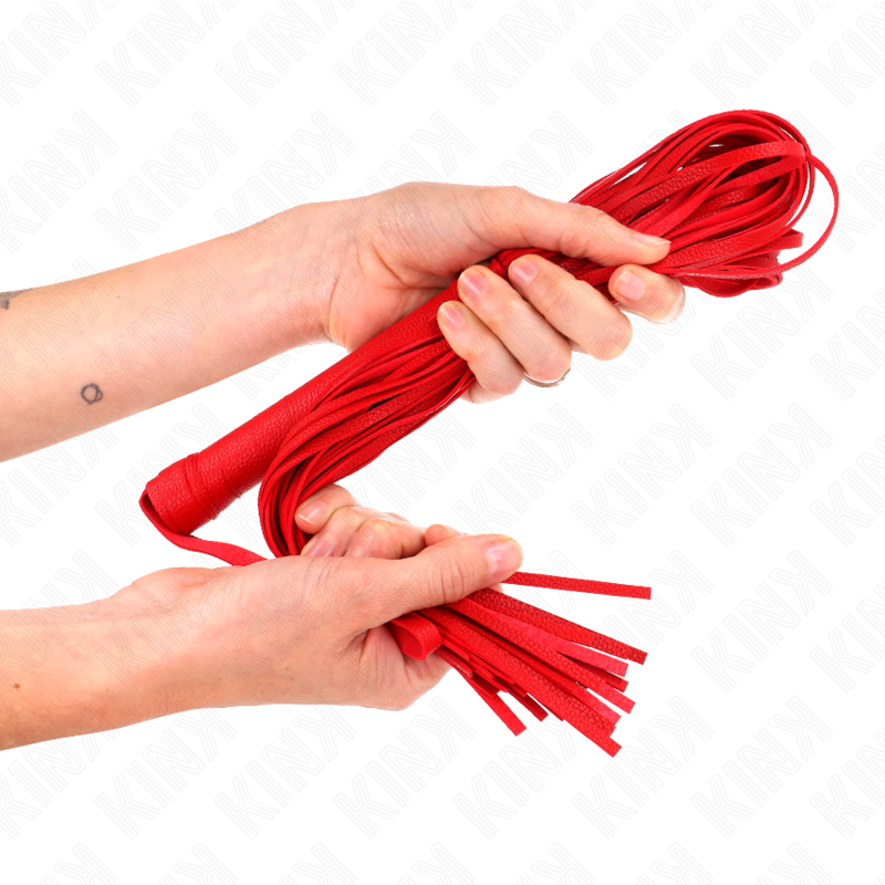 KINK - FOUET PVC SOUPLE ROUGE 70 CM - Sensualia