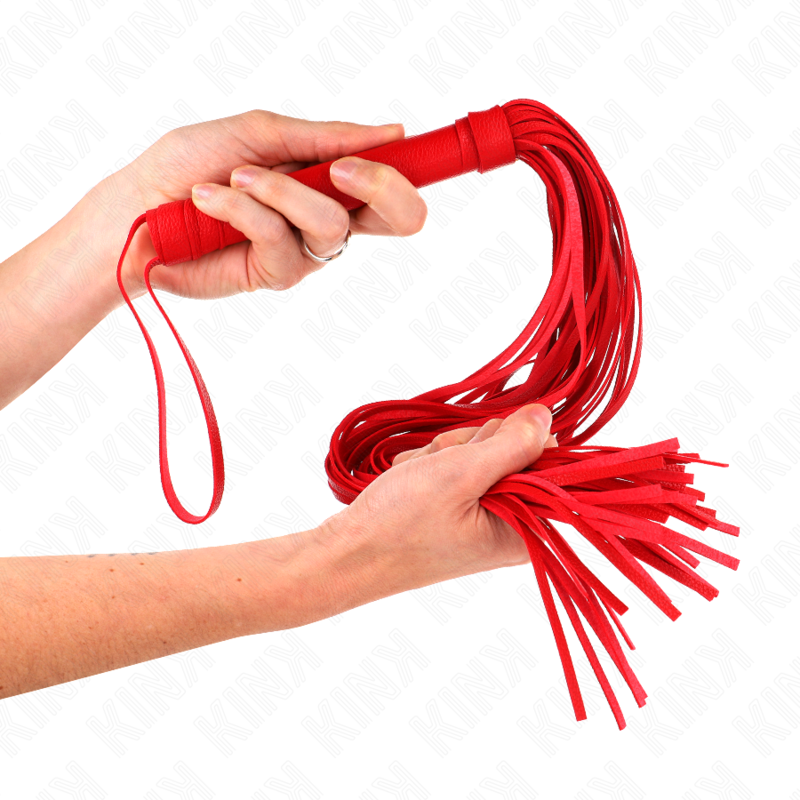 KINK - FOUET PVC SOUPLE ROUGE 70 CM - Sensualia