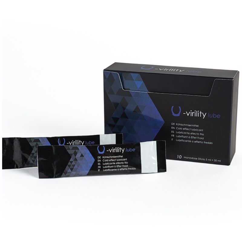 500 COSMETICS - U-VIRILITY LUBE LUBRIFIANT EFFET FROID 10 X 5 ML - Sensualia
