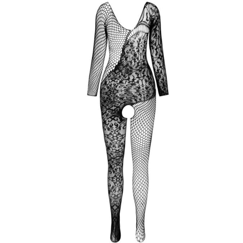 PASSION - BS 107 BODYSTOCKING NOIR TAILLE UNIQUE - Sensualia