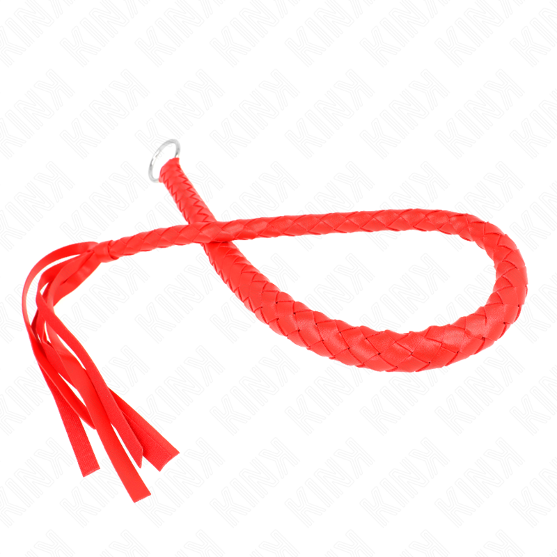 KINK - FOUET SERPENT AVEC ANNEAU ROUGE 65 CM - Sensualia