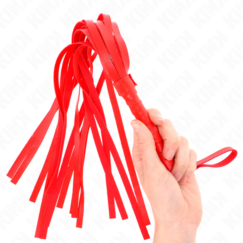 KINK - FOUET SIMPLE ROUGE 45 CM - Sensualia