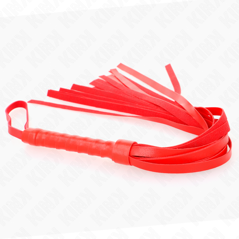 KINK - FOUET SIMPLE ROUGE 45 CM - Sensualia