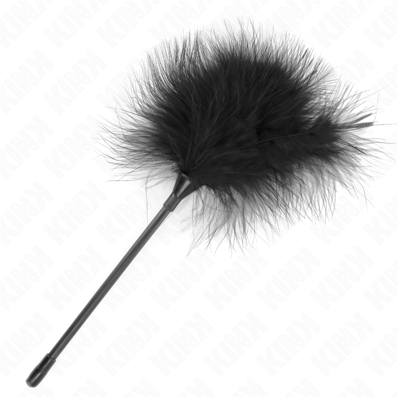 KINK - PLUMES TICKLE NOIRES UTILISÉES POUR LE KIT BONDAGE 27 CM - Sensualia
