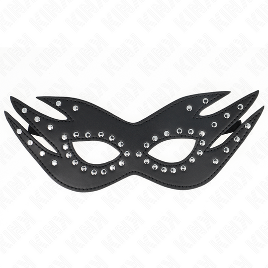 KINK - MASQUE EN CUIRETTE À RIVETS MODÈLE 3 26 x 9,5 CM - Sensualia