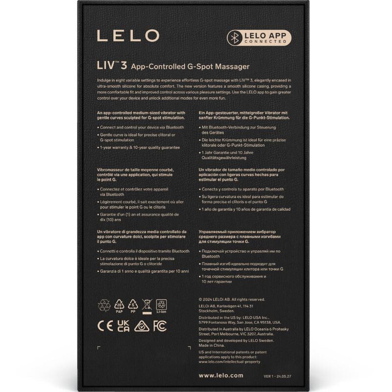 LELO - LIV™ 3 STIMULATEUR DE POINT G BLEU - Sensualia
