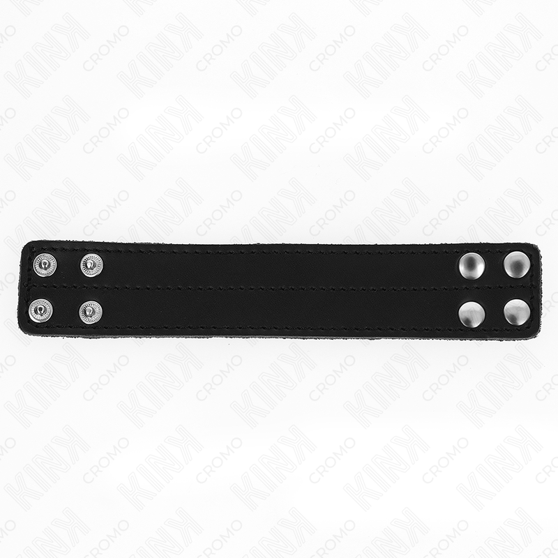 KINK - ANNEAU PÉNIS EN CUIR AVEC FERMETURE À PRESSION 18,5 X 3,3 CM - Sensualia