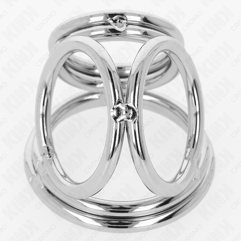 KINK - ANNEAU PÉNIS EN MÉTAL TRIPLE CHROME 3,8 CM À 5 CM MODÈLE 1 - Sensualia