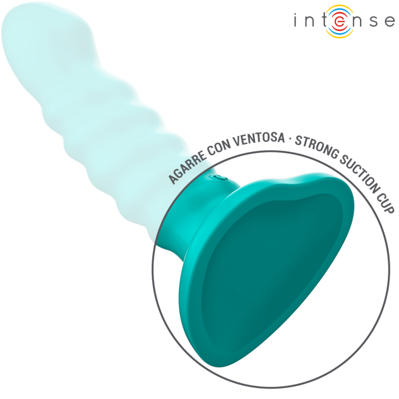 INTENSE - BUFFY VIBRATEUR TAILLE S DESIGN SPIRALE 10 VIBRATIONS TÉLÉCOMMANDE BLEUE - Sensualia